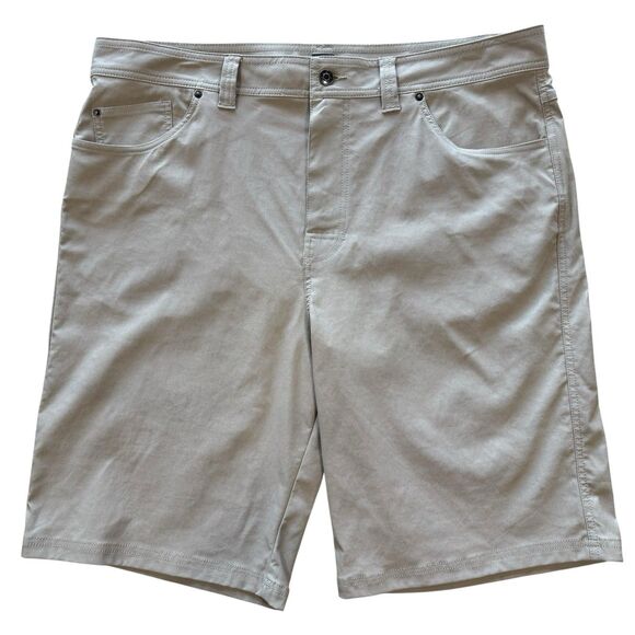 Prana Brion Short II Mens 38 Beige Standard Fit 11” Casual Everyday Stretchy EUC - Picture 1 of 12